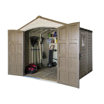 Duramax Vinyl Shed 8x8 DuraPlus w/ Foundation Kit 30114