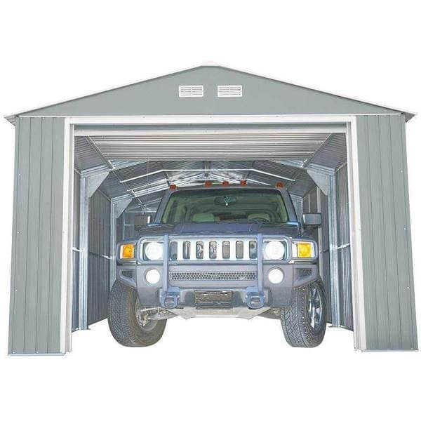 Duramax 12'x20' Imperial Metal Garage Light Gray w/Off White 50952