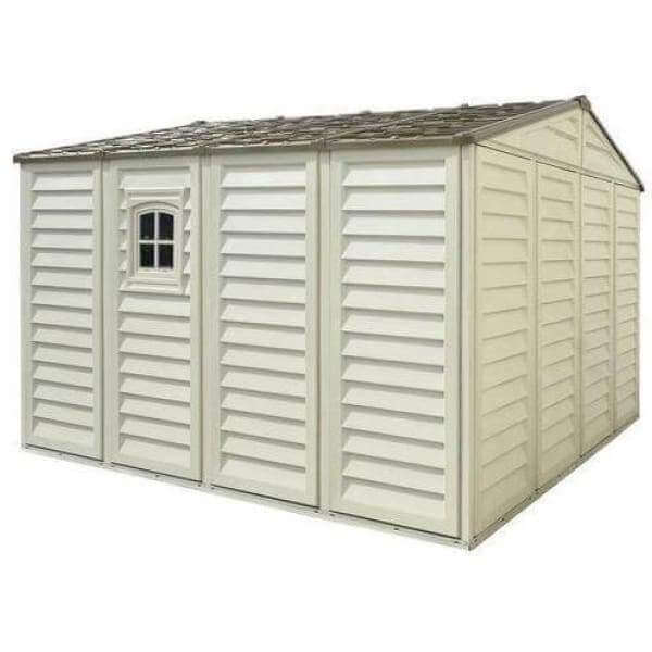 Duramax Vinyl Shed 10.5x10 Woodbridge Plus w/ Foundation Kit 40224