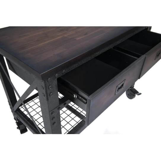 Duramax 48 In x 24 In 2-Drawer Rolling Industrial Workbench w/ Wood Top 68002