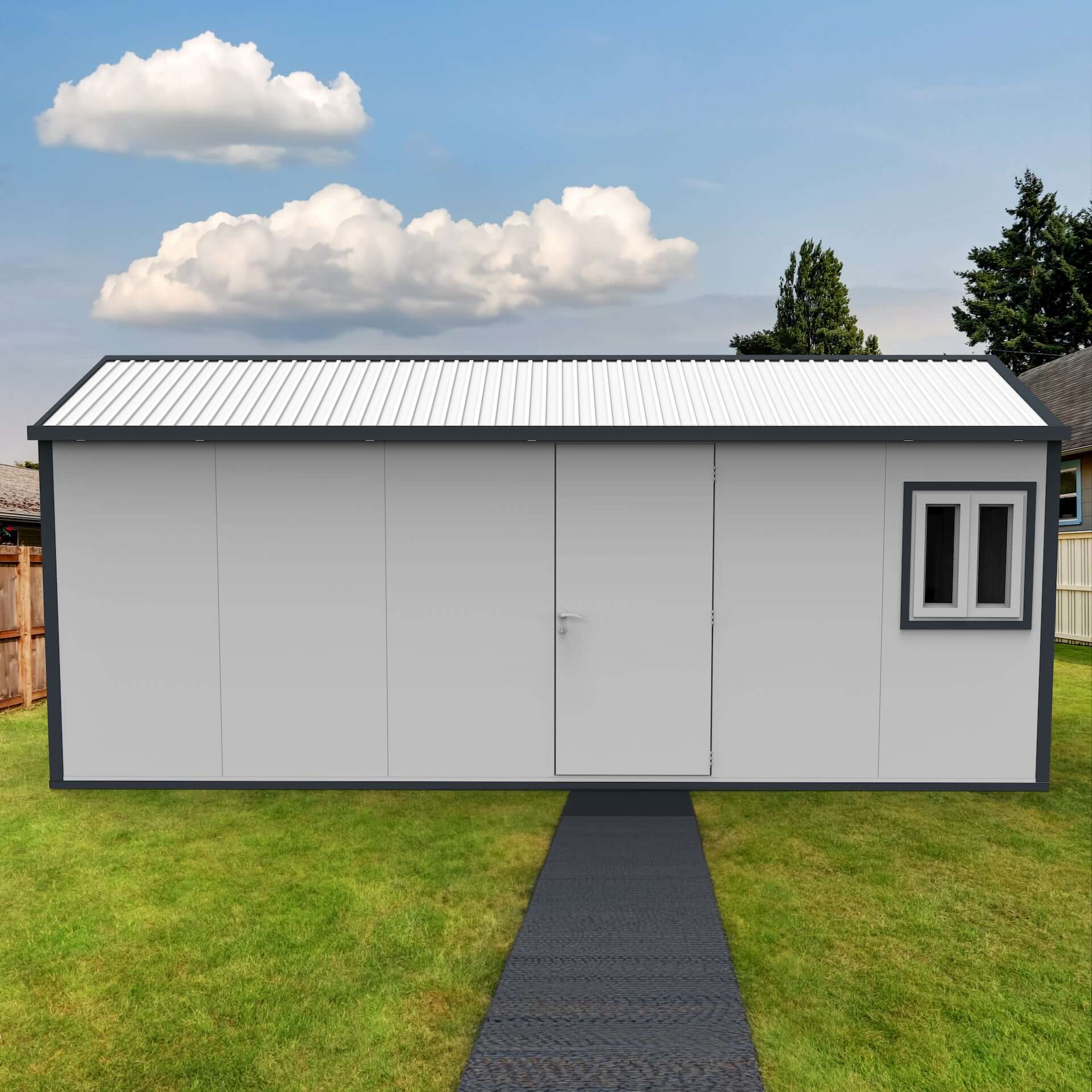 Duramax 19x10 Gable Roof Insulated Building 30962 for versatile use in offices, workshops, or shelters.