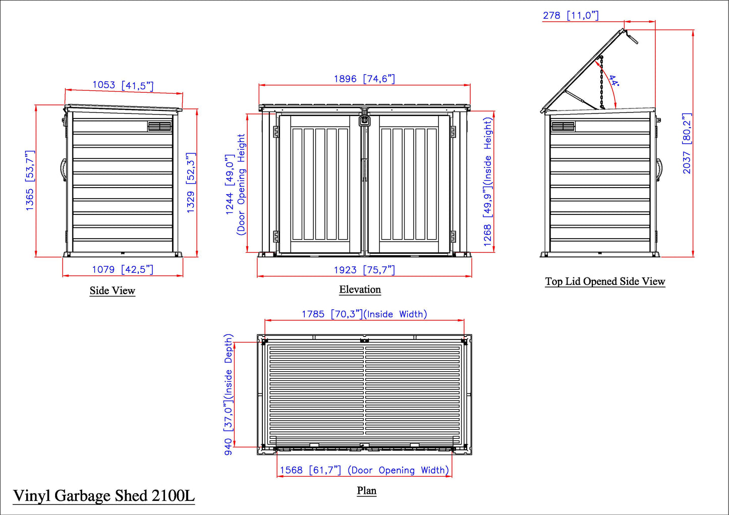 Duramax 2100L MultiStore Outdoor Storage Shed 90225