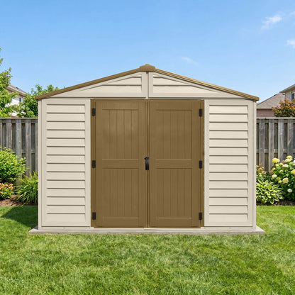Duramax 10.5x10.5 Woodbridge PLUS Vinyl Shed w/ Foundation 40224