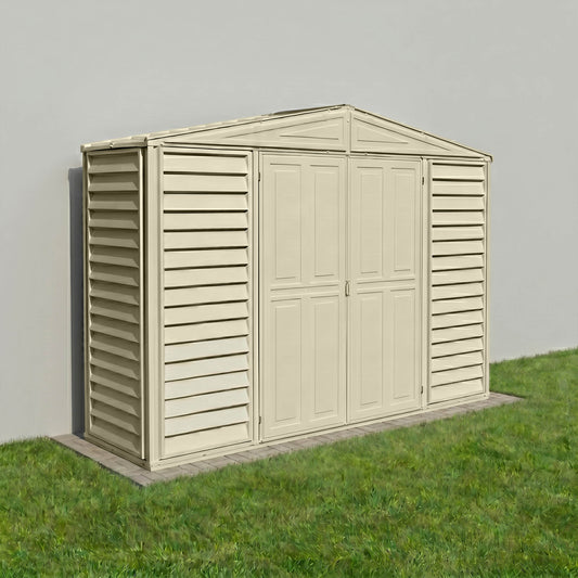 Duramax 10.5x3 SidePro Vinyl Shed w/ Foundation 98001 