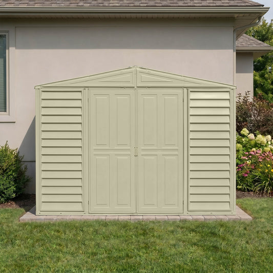 Duramax 10.5x3 SidePro Vinyl Shed w/ Foundation 98001