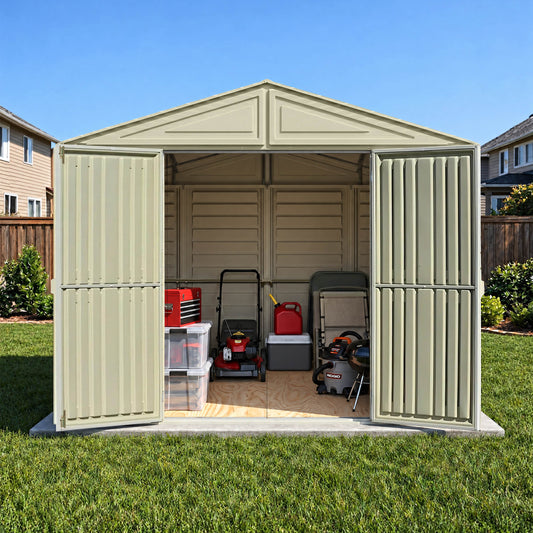 Duramax 10.5x5 WoodBridge Vinyl Shed w/ Foundation 00283 