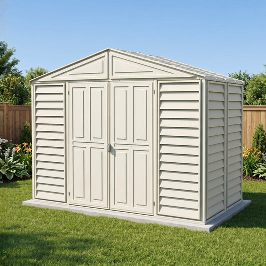 Duramax 10.5x5 WoodBridge Vinyl Shed w/ Foundation 00283 