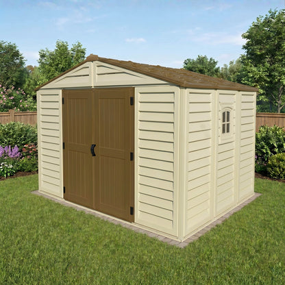Duramax 10.5x8 Woodbridge PLUS Vinyl Shed w/ Foundation 40214