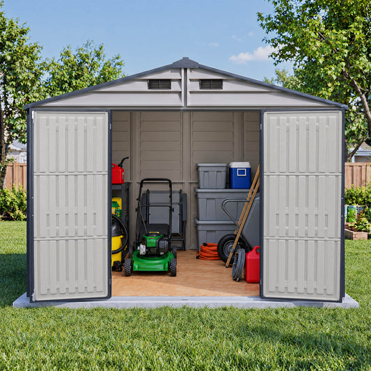 Duramax 10.5x8 Woodside PLUS Vinyl Shed w/ Foundation 30227