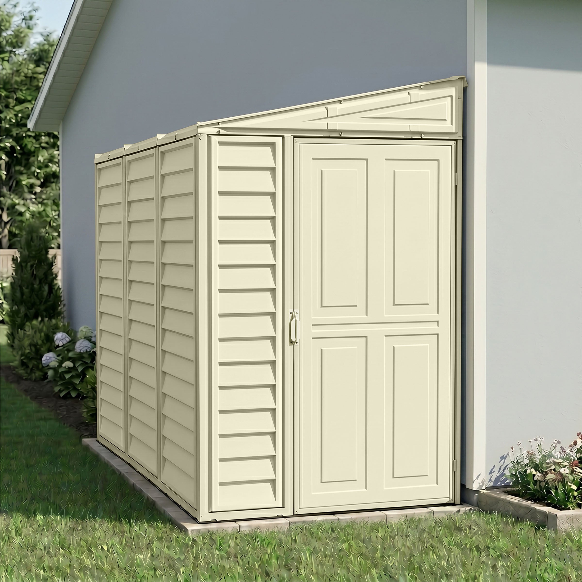 Duramax 4x8 SideMate Vinyl Shed w/ Foundation 06625