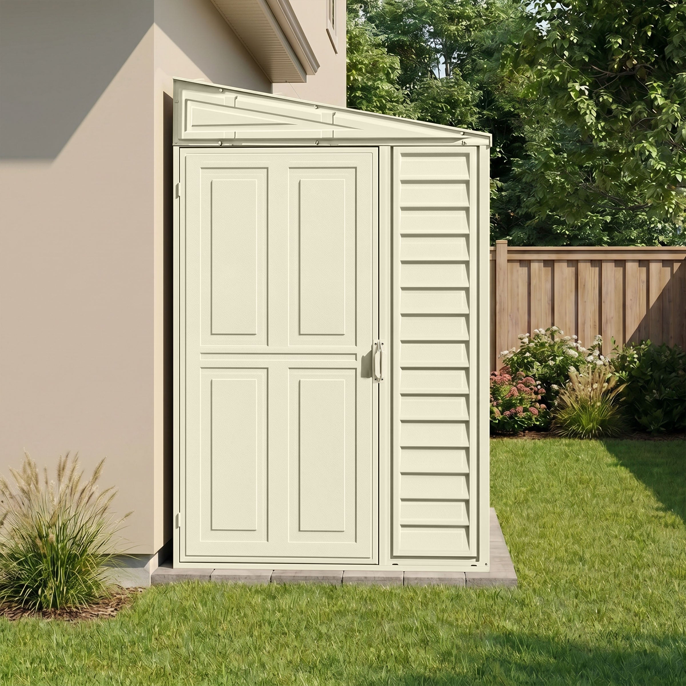 Duramax 4x8 SideMate Vinyl Shed w/ Foundation 06625