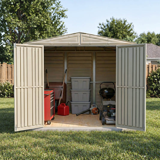 Duramax 8x6 DuraMate Vinyl Shed w/ Foundation 00184 