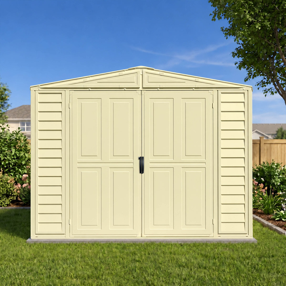 Duramax 8x8 DuraMate Vinyl Shed w/ Foundation 00384
