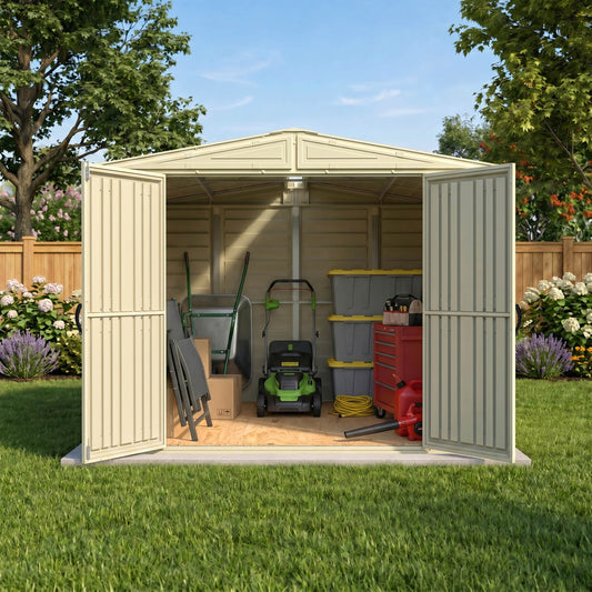 Duramax 8x8 DuraMate Vinyl Shed w/ Foundation 00384