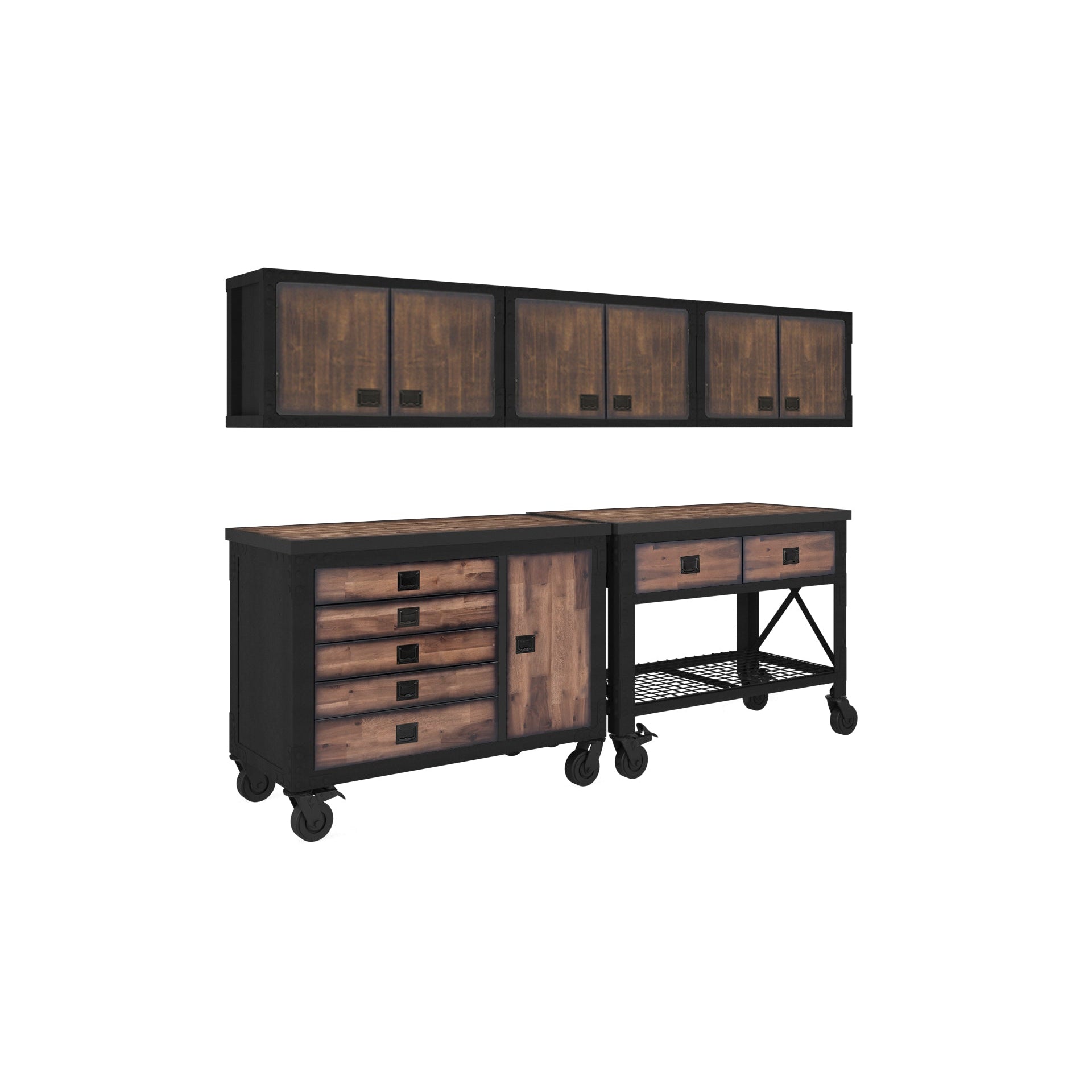Duramax 5-Piece Garage Storage Combo Set w/ Workbench, Tool Chest and Wall Cabinets 5WBTC3WC