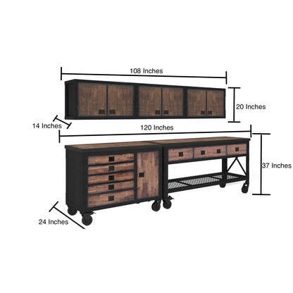 Duramax 5-Piece Garage Storage Combo Set w/ Workbench, Tool Chest and Wall Cabinets 5PWBTC3WC