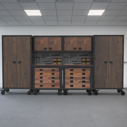 Duramax 6-Piece Garage Storage Combo Set w/ Tool Chests, Wall Cabinets and Free Standing Cabinets 6P2TC2WC2FC